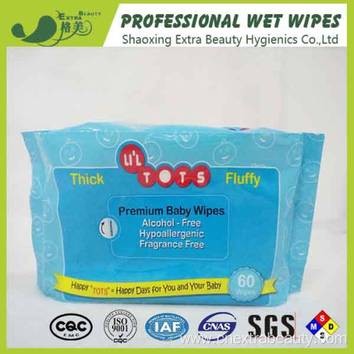 Alcohol-free Hypoallergenic Baby Water Wipes